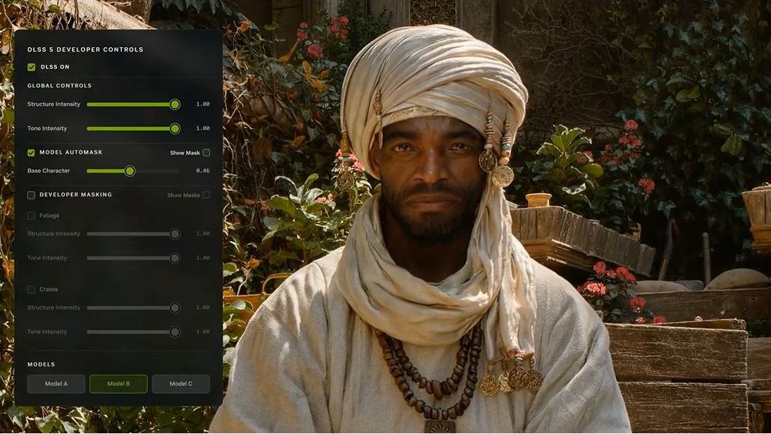 Nvidia, DLSS 5의 AI 필터 제어 슬라이더 공개: 개발자의 손에 쥐어진 두 가지 명약